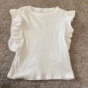 zara ruffled sleeve top